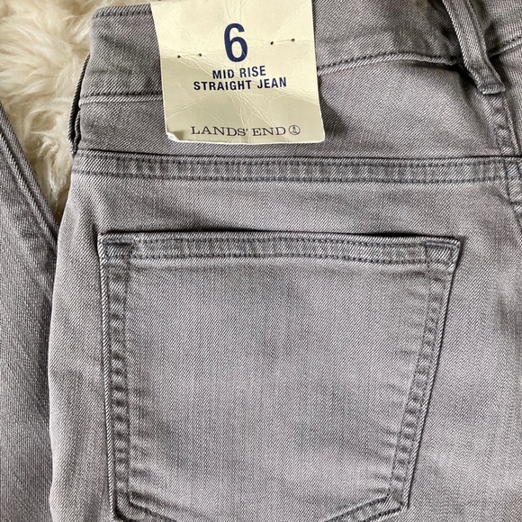 NWT Lands’ End Midrise Straight Jean size 6 - Picture 5 of 10